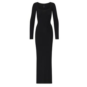 SKIMS Elegant Black Long Sleeve Dress